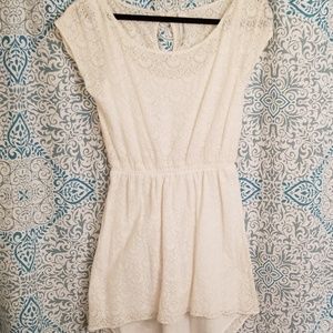 Dress with a slight high-low bottom detail